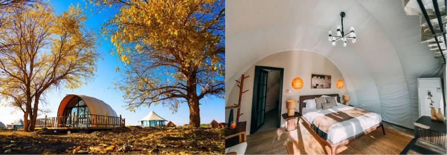 数字游民理想居所——配备高速网络和工作站的专业级户外帐篷酒店设计方案